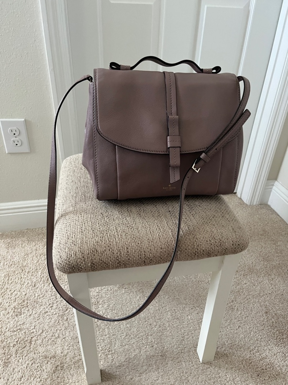 Kate Spade Randall Street mauve leather satchel with top handle - Picture 4 of 9